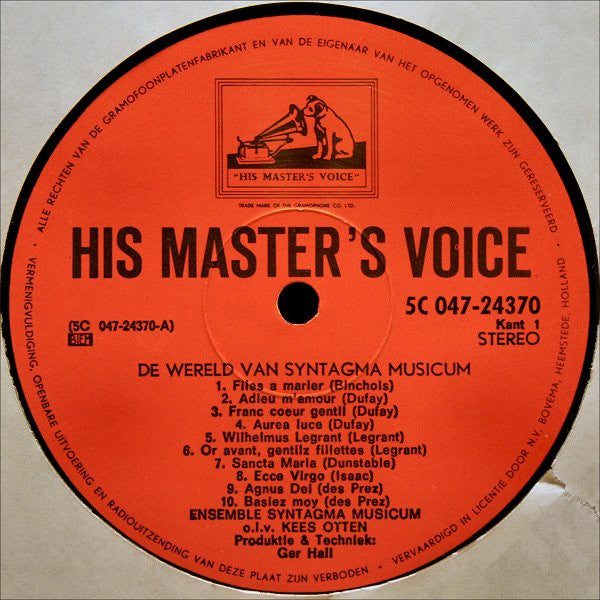 Syntagma Musicum O.l.v. Kees Otten : De Wereld Van Syntagma Musicum (LP, Comp)