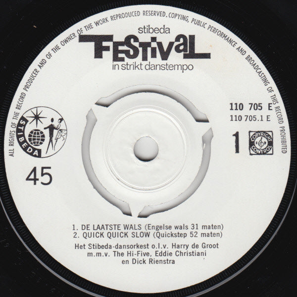Stibeda-dansorkest M.m.v. Hi-Five (2), Eddy Christiani En Dick Rienstra : Stibeda Festival In Strikt Danstempo (7", EP)