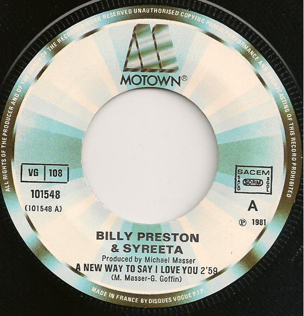 Billy Preston & Syreeta : A New Way To Say I Love You (7", Single)