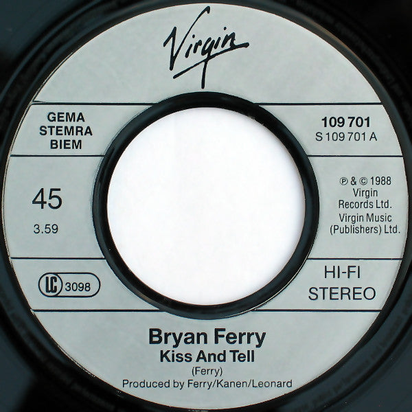 Bryan Ferry : Kiss And Tell (7", Single)