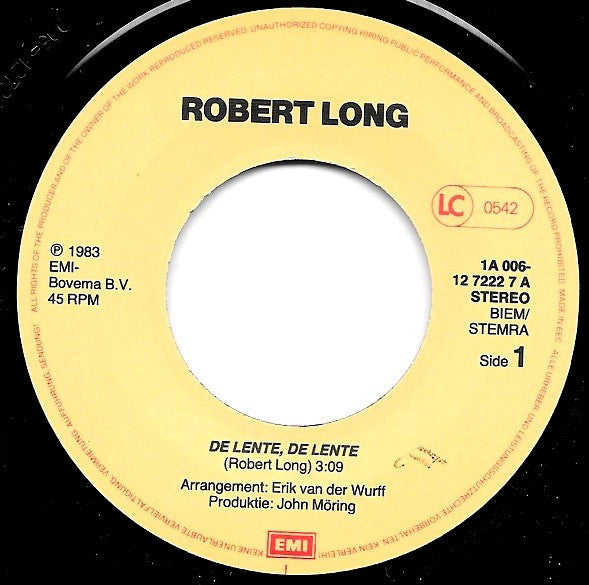 Robert Long : De Lente, De Lente (7", Single)