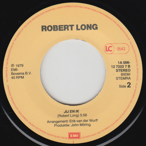 Robert Long : De Lente, De Lente (7", Single)