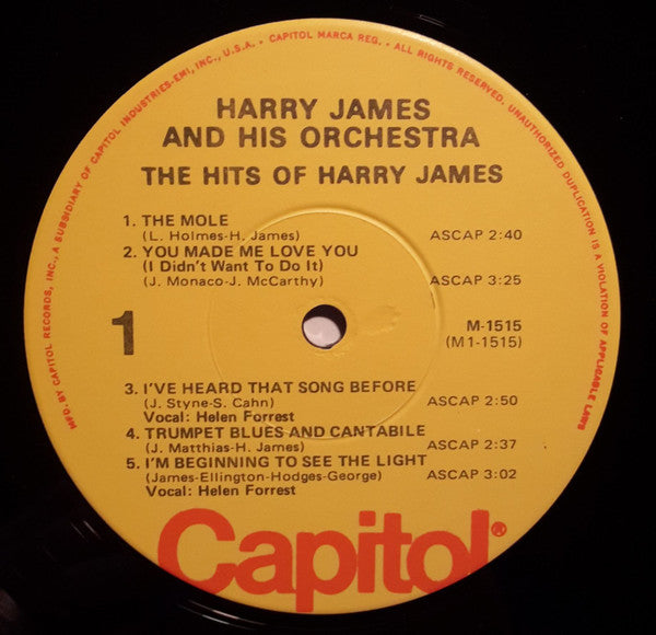 Harry James And His Orchestra : The Hits Of Harry James (LP, Comp, RE, abr)