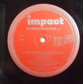 Georges Brassens : Volume 1 (LP, Comp, RE)