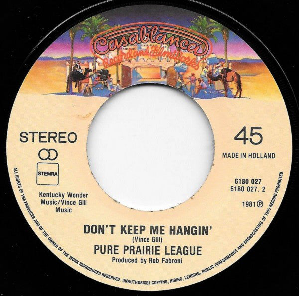Pure Prairie League : Still Right Here In My Heart (7", Single)