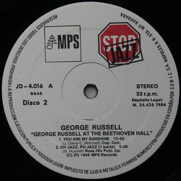 George Russell Sextet* Guest Don Cherry : At Beethoven Hall (2xLP, Comp, RE)