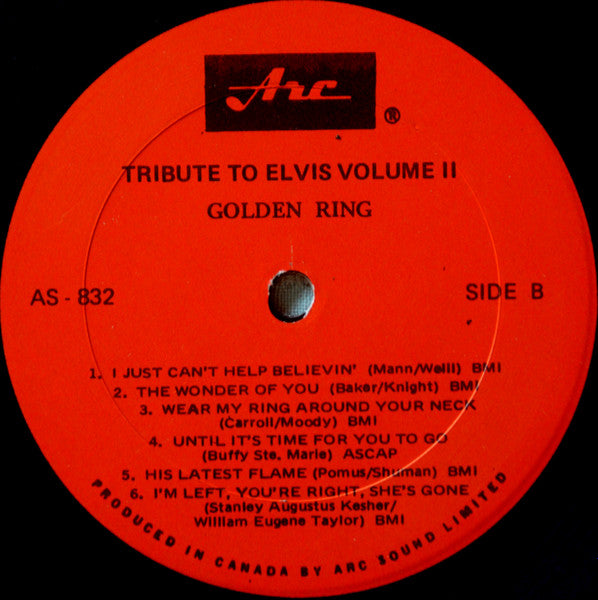 The Golden Ring : Tribute To Elvis Vol. 2 (LP, Album)