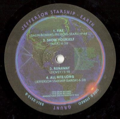 Jefferson Starship : Earth (LP, Album)