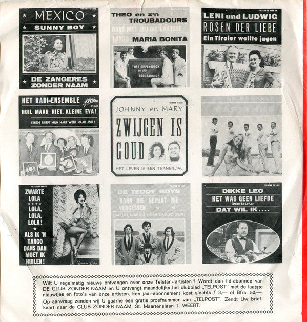 Johnny Hoes : Mijn Molly (7", Single)