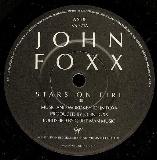 John Foxx : Stars On Fire (2x7", Single, Ltd, Gat)