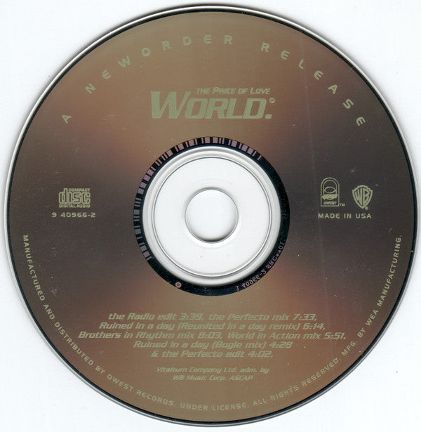 New Order : World (The Price Of Love) (CD, Maxi, Dig)