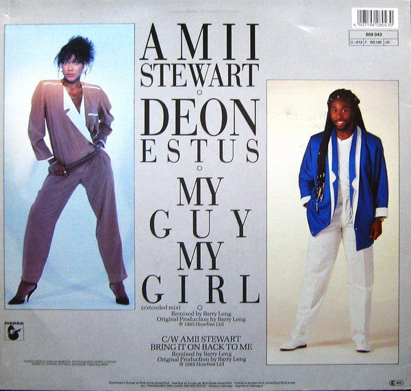 Amii Stewart & Deon Estus : My Guy, My Girl (12", Maxi)
