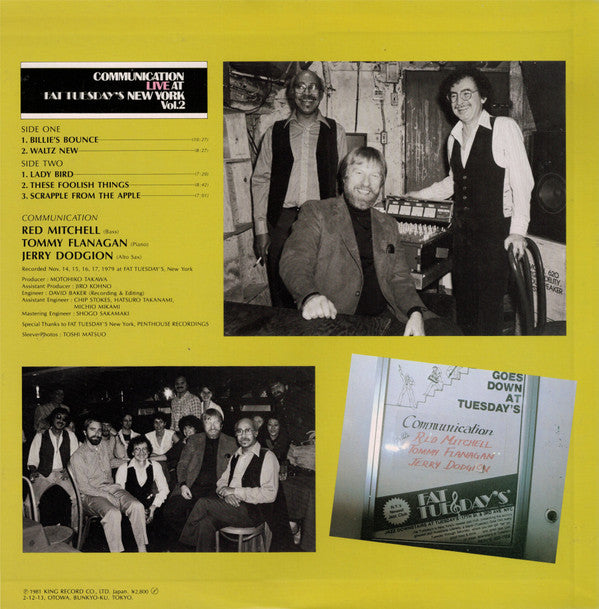 Communication (4) : Live At Fat Tuesday's New York Vol.2 (LP)