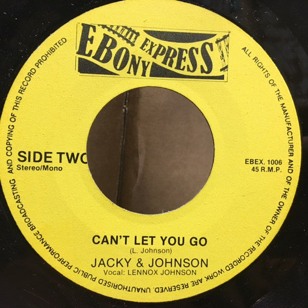 Chuck Jackson (2) & Lennox "Dinks" Johnson : The Train / Can't Let You Go (7")