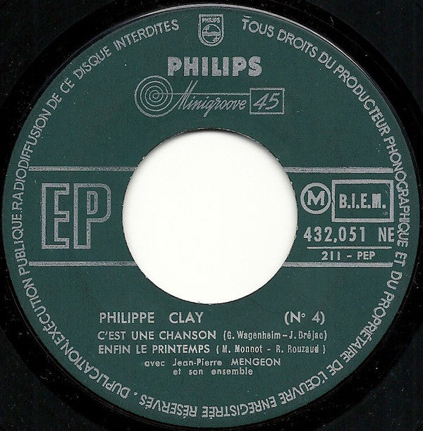 Philippe Clay : 4 - C'est Une Chanson (7", EP)