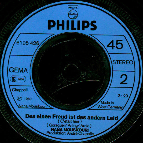 Nana Mouskouri : La Provence (Du Blühendes Land) (7", Single)