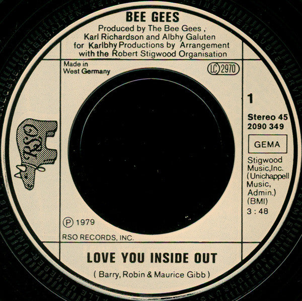 Bee Gees : Love You Inside Out (7", Single)