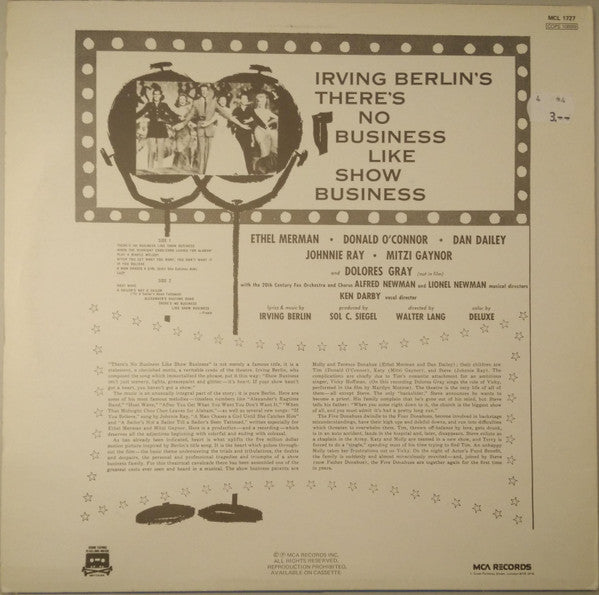 Twentieth Century-Fox Studio Orchestra And Twentieth Century-Fox Studio Chorus : Irving Berlin's There's No Business Like Show Business (LP, RE)