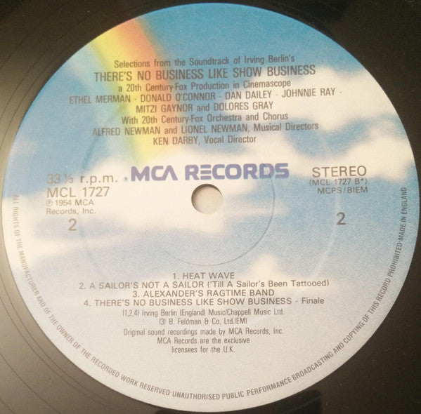 Twentieth Century-Fox Studio Orchestra And Twentieth Century-Fox Studio Chorus : Irving Berlin's There's No Business Like Show Business (LP, RE)