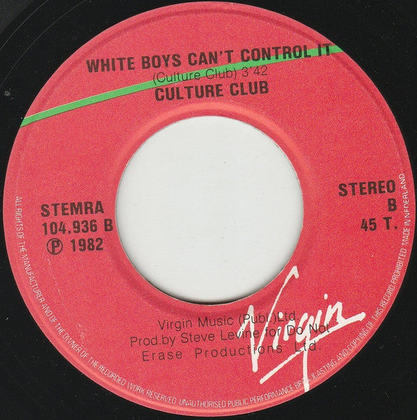 Culture Club : Time (Clock Of The Heart) (7", Single)