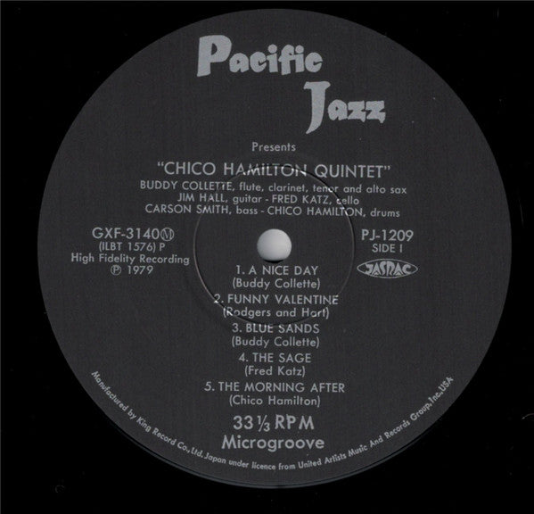 Chico Hamilton Quintet* : Chico Hamilton Quintet (LP, Album, Mono, RE)