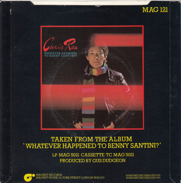 Chris Rea : Whatever Happened To Benny Santini? (7", Single, Ltd, Promo, Red)