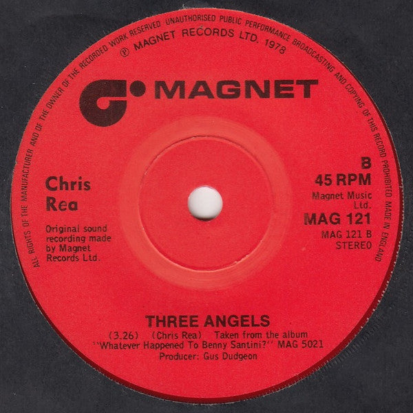 Chris Rea : Whatever Happened To Benny Santini? (7", Single, Ltd, Promo, Red)