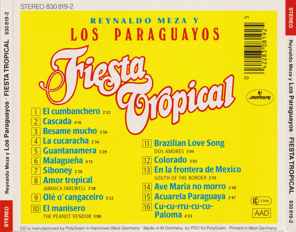 Reynaldo Meza Y Los Paraguayos : Fiesta Tropical (CD, Album)