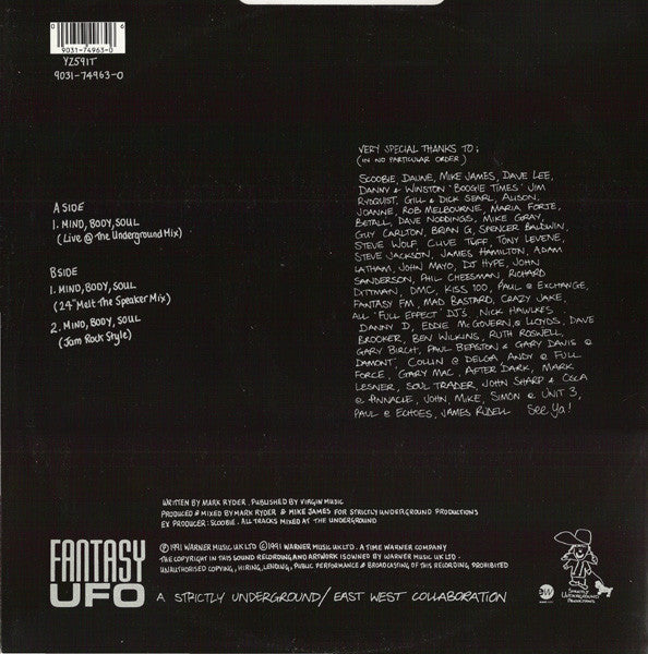 Fantasy UFO Featuring Jay Groove : Mind, Body, Soul (12")