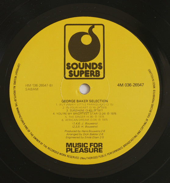 George Baker Selection : Original George Baker Selection (LP, Comp)