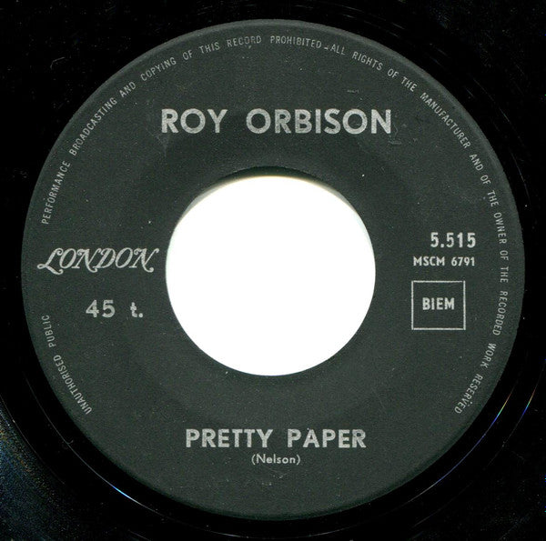 Roy Orbison : Pretty Paper /  Summersong (7", Single)