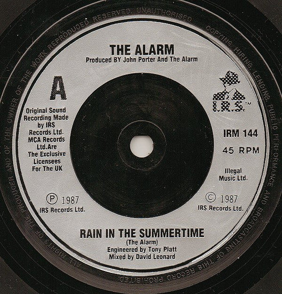 The Alarm : Rain In The Summertime (7", Single, Sil)