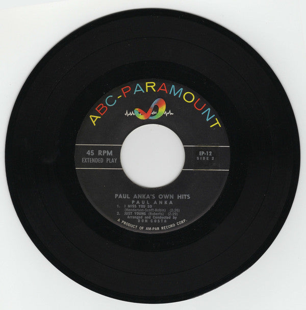 Paul Anka : Paul Anka's Own Hits (7", EP)