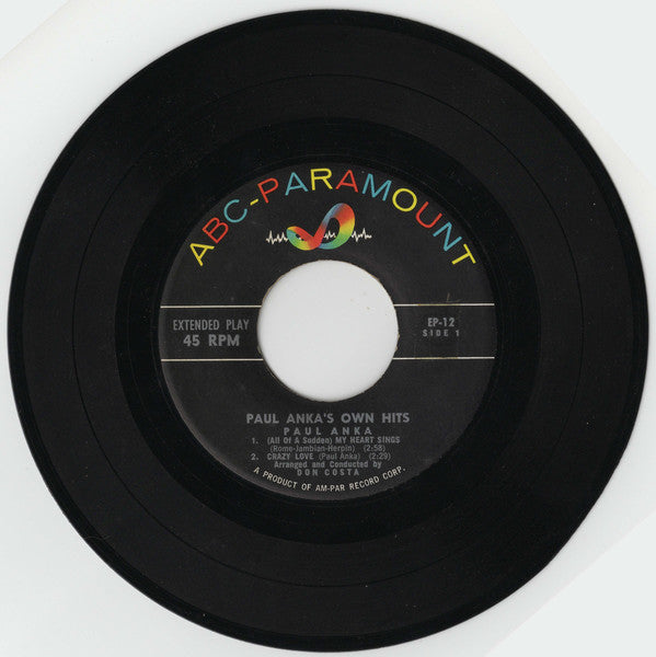 Paul Anka : Paul Anka's Own Hits (7", EP)