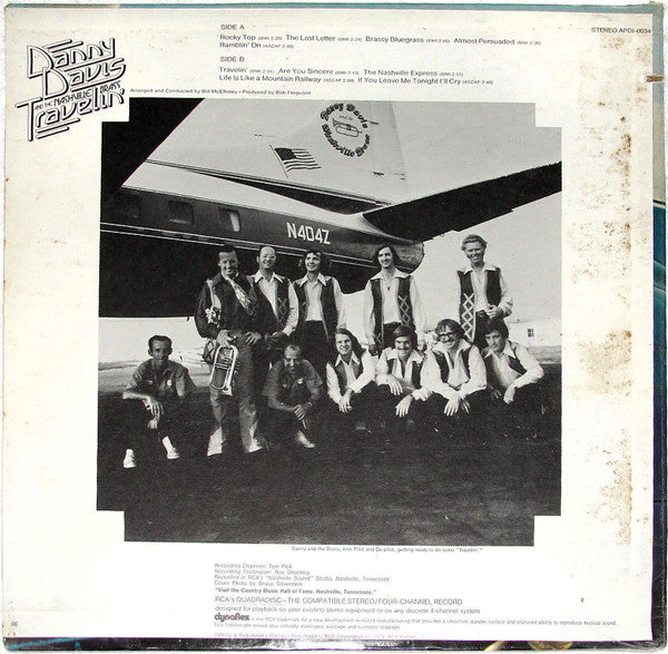 Danny Davis & The Nashville Brass : Travelin' (LP, Album, Quad)