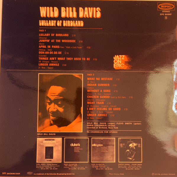 Wild Bill Davis & Floyd Smith (2) & Chris Colombus* : Lullaby Of Birdland (LP, Album, RE)