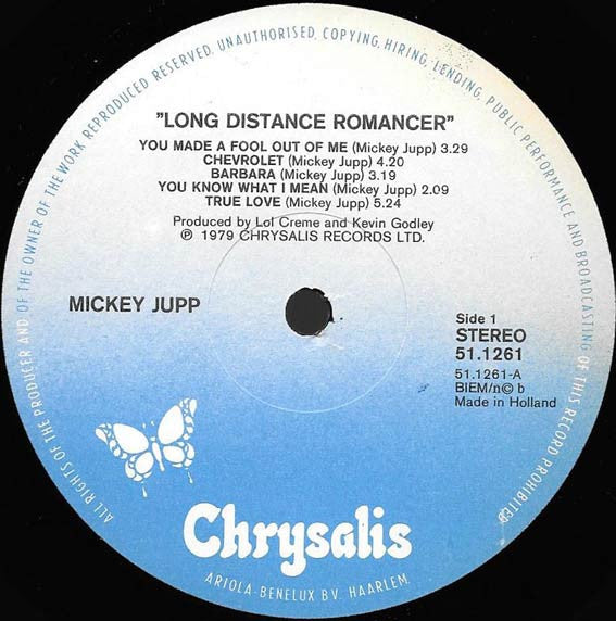 Mickey Jupp : Long Distance Romancer (LP, Album)