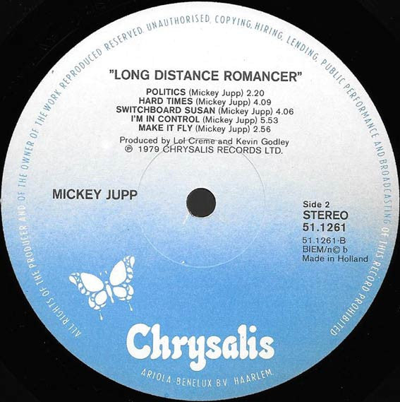 Mickey Jupp : Long Distance Romancer (LP, Album)