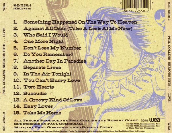 Phil Collins : Serious Hits...Live! (CD, Album, Jew)