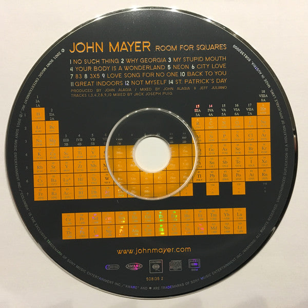 John Mayer : Room For Squares (CD, Album)