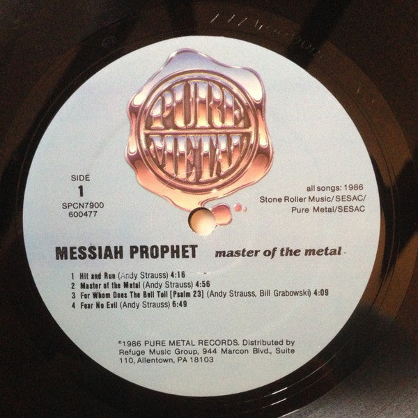 Messiah Prophet : Master Of The Metal (LP, Album)