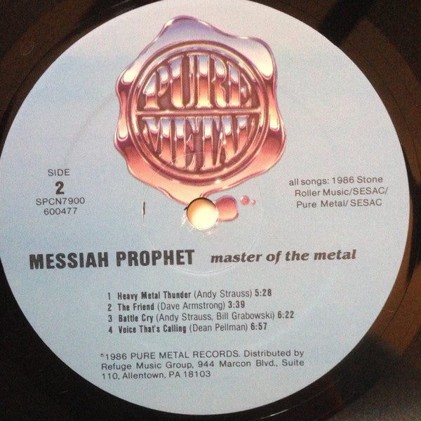 Messiah Prophet : Master Of The Metal (LP, Album)
