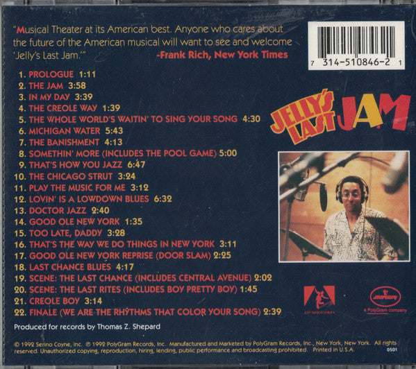 Jelly Roll Morton, Gregory Hines, "Jelly's Last Jam" Original Broadway Cast : Jelly's Last Jam (CD, Album)