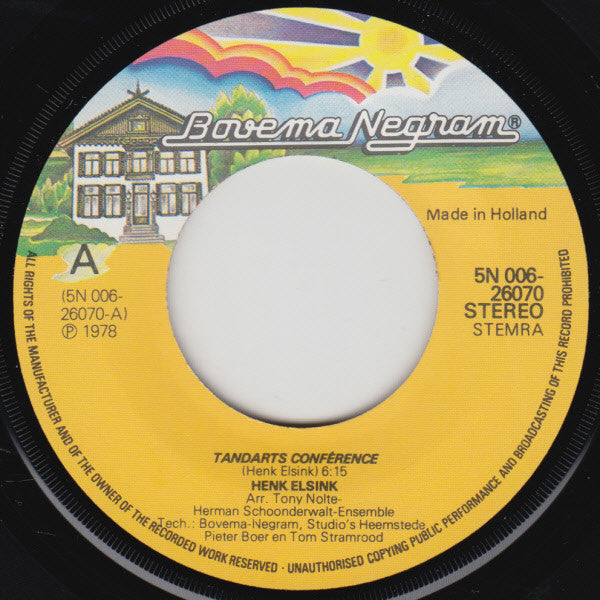 Henk Elsink : Tandarts Conférence (7", Single)