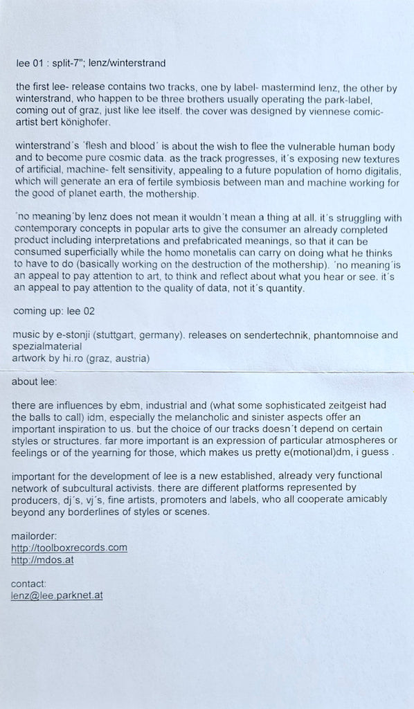 Winterstrand / Lenz (3) : Split (7")