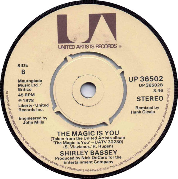 Shirley Bassey : This Is My Life (La Vita) (7", Single)