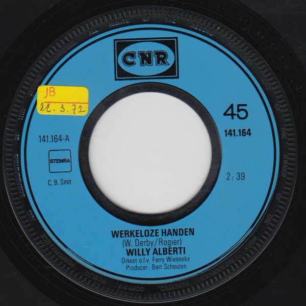 Willy Alberti : Werkeloze Handen (7", Single)