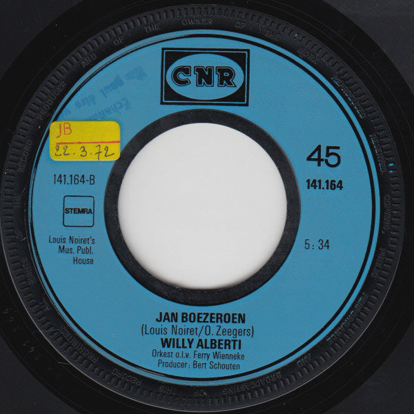 Willy Alberti : Werkeloze Handen (7", Single)