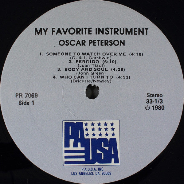 Oscar Peterson : My Favorite Instrument (Exclusively For My Friends) (LP, Album, RE)