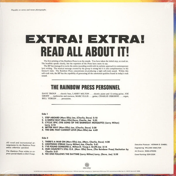 The Rainbow Press : There's A War On (LP, Album, RE, RM)